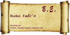 Budai Emőd névjegykártya